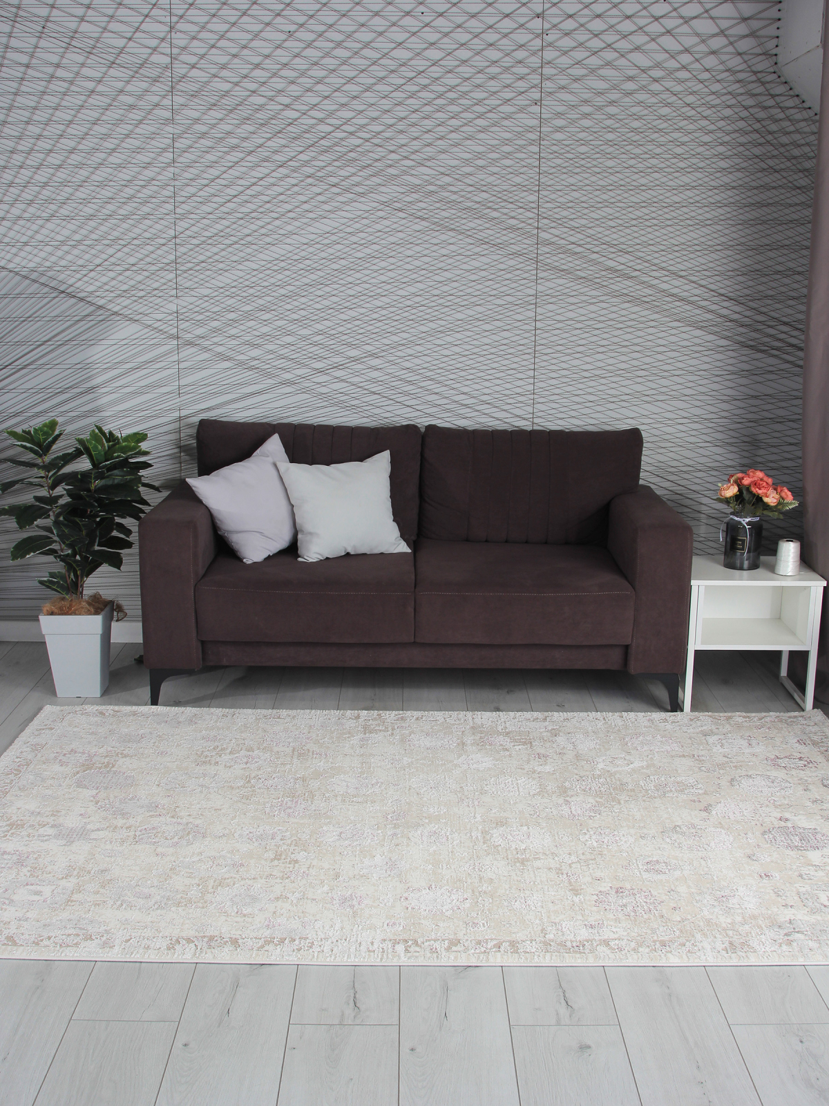 Ковер LILY / 9312A - S.WHITE / P.LILAC