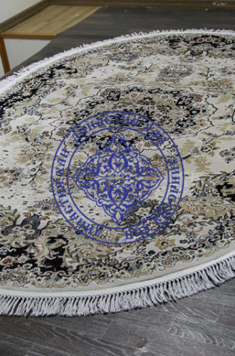 Ковер SHAHREZA d211 cream-navy овальный от интернет-магазина Династия Хан