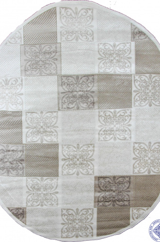 Турецкий Ковер KASHMIR SILK A0027 kemik / kemik овальный 