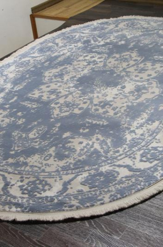 Турецкий Ковер TRUVA 08311T blue / blue овальный 