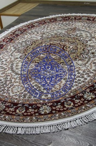 Ковер SHAHREZA d202 cream-red овальный от интернет-магазина Династия Хан