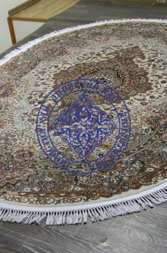 Ковер SHAHREZA d414 cream-brown овальный от интернет-магазина Династия Хан