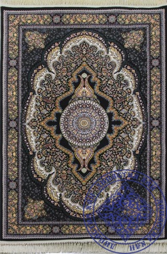 Персидский иранский Ковер 1000/3000 3053 navy-blue от интернет-магазина Династия Хан