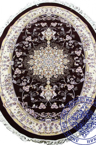 Персидский иранский Ковер MASHAD 500/1800 1802 red овальный от интернет-магазина Династия Хан