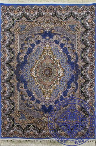 Персидский иранский Ковер 1000/3000 3037 blue от интернет-магазина Династия Хан