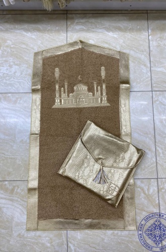 Турецкий Коврик для молитвы в эко кожаной сумке 002 