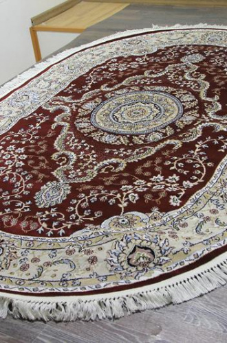 Турецкий Ковер MASHAD PRESTIGE 02847A red / red овальный 